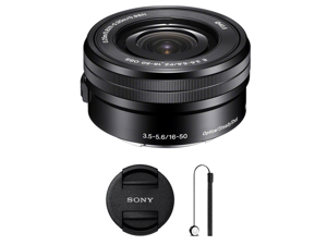 Sony E PZ 16-50mm f/3.5-5.6 OSS Lens with Lens Cap Holder Sony E PZ 16-50mm f/3.5-5.6 OSS Lens with Lens Cap Holder