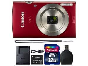 Canon IXUS 185 / ELPH 180 20MP Digital Camera Red with 32GB Accessory Bundle Canon IXUS 185 / ELPH 180 20MP Digital Camera Red with 32GB Accessory Bundle