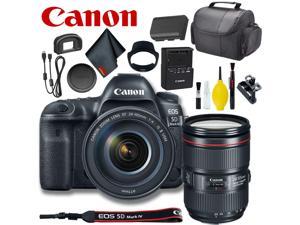 Canon EOS 5D Mark IV DSLR Camera with 24105mm f4L II Lens International Model Basic Bundle