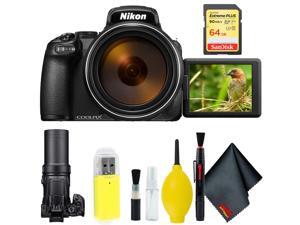 Nikon COOLPIX P1000 Digital Camera + 64GB Sandisk Extreme Memory Card Base Kit Intl Model Nikon COOLPIX P1000 Digital Camera + 64GB Sandisk Extreme Memory Card Base Kit Intl Model