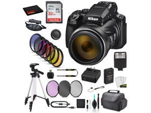 Nikon COOLPIX P1000 Digital Camera Bundle   Includes SanDisk 32GB SD Card + 9PC Filter Kit + MORE  - International Model