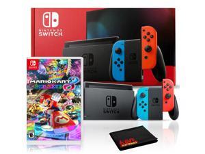 Nintendo Switch with Neon Blue and Red Joy-Con Bundle with Mario Kart 8 Deluxe Nintendo Switch with Neon Blue and Red Joy-Con Bundle with Mario Kart 8 Deluxe