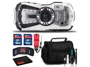 RICOH WG-40W Waterproof Digital Camera with Padded Case and Float Strap