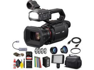 Panasonic AG-CX10 4K Camcorder + Padded Case, Sandisk Extreme Pro 128 GB Memory Card, Lens Attachments, Wire Straps, LED Light, And More?