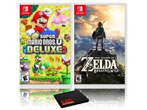 New Super Mario Bros U Deluxe  The Legend of Zelda Breath of the Wild  Two Game Bundle  Nintendo Switch
