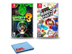 Nintendo Switch Luigis Mansion 3 Bundle with Super Mario Party and 6Ave Cloth