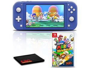 Nintendo Switch Lite Blue Gaming Console Bundle with Super Mario 3D World  Bowsers Fury