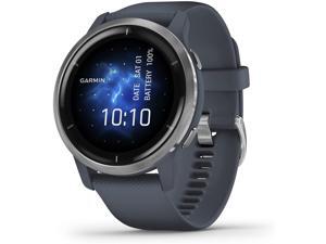 Garmin Venu 2, GPS Smartwatch, Silver Bezel with Granite Blue Case and Silicone Band, (010-02430-00) Garmin Venu 2, GPS Smartwatch, Silver Bezel with Granite Blue Case and Silicone Band, (010-02430-00)