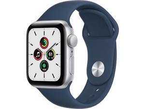Apple Watch SE (GPS, 40mm) - Silver Aluminum Case with Abyss Blue Sport Band