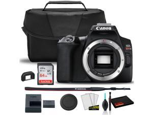 Canon EOS Rebel SL3 DSLR Camera Black Body Only 3453C001  EOS Bag  Sandisk Ultra 64GB Card  Clean and Care Kit