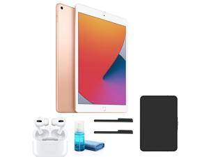 Apple 10.2 Inch iPad (32GB, Wi-Fi Only, Gold) MYLC2LL/A with Apple Airpods Pro