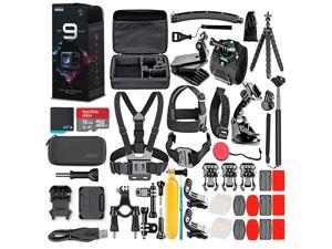 GoPro HERO9 Black with 16GB Card & 50 Piece Accessory Kit - Loaded Bundle
