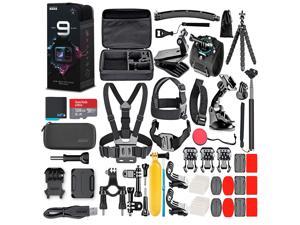 GoPro HERO9 Black with 128GB Card & 50 Piece Accessory Kit - Loaded Bundle
