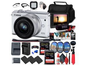 Canon EOS M200 Mirrorless Camera with 15-45mm Lens (3700C009) + More Bundle