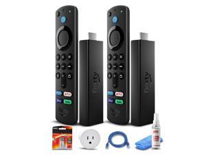 (2) Amazon Fire TV Stick 4K Streaming Media Player with Alexa (2021 Release) + WiFi Smart Plug + Ethernet Cable + 2x AAA Batteries + LCD Cleaner