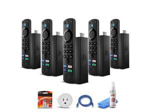 5 Amazon Fire TV Stick 4K Streaming Media Player with Alexa 2021 Release  WiFi Smart Plug  Ethernet Cable  2x AAA Batteries  LCD Cleaner