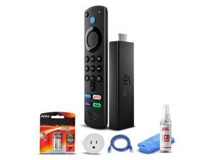 Amazon Fire TV Stick 4K Streaming Media Player with Alexa (2021 Release) + WiFi Smart Plug + Ethernet Cable + 2x AAA Batteries + LCD Cleaner