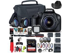 Canon EOS 4000D  Rebel T100 DSLR Camera with 1855mm Lens  Extra Lenses  Graphic Bundle