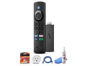 Amazon Fire TV Stick Lite with Alexa Voice Remote 2nd Gen  Black  WiFi Smart Plug  Ethernet Cable  2x AAA Batteries  LCD Cleaner