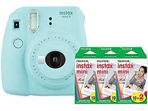 Fujifilm Instax Mini 9 (Ice Blue) Instant Camera Kit with (60) Instax Films