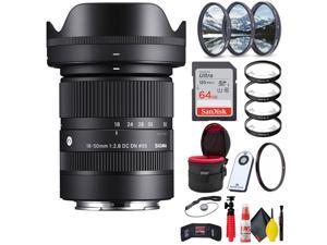 Sigma 1850mm f28 DC DN Contemporary Lens for Sony E With Accessories