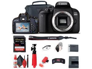 Canon EOS Rebel 800D  T7i DSLR Camera  64GB Memory Card  Case Base Bundle