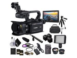 Canon XA15 Compact Full HD Camcorder 2217C002 with 2-64GB Cards, 2 Extra Batteries and Charger, LED Light, Case, Tripod,