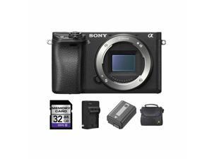 Sony Alpha a6300 Mirrorless Digital Camera Body Only  2 Batteries32GB Pro Bundle