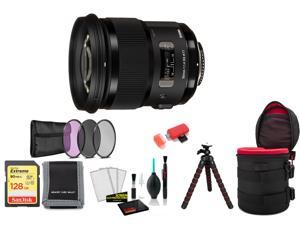 Sigma 50mm f14 DG HSM Art Lens for Nikon F 311306 F Mount International Model  Bundle with 128GB Memory Card Tripod Filter Kit and More