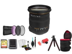 Sigma 1750mm f28 EX DC OS HSM Lens for Nikon F with 128GB Memory Card and Filter Kit International Model