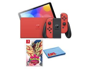 Nintendo Switch  OLED Mario Red Edition Bundle with Pokémon Shield Game