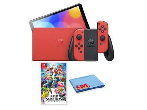 Nintendo Switch  OLED Mario Red Edition Kit with Super Smash Bros Ultimate
