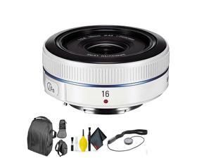 SAMSUNG 16mm f/2.4 White + Deluxe Lens Cleaning Kit SAMSUNG 16mm f/2.4 White + Deluxe Lens Cleaning Kit