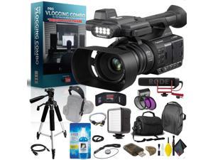 Panasonic AG-AC30 Full HD Camcorder with Touch Panel LCD Viewscreen and Built-In LED Light Pro Vlogger Combo