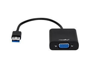 Rocstor Premium USB to VGA Adapter - USB 3.0 to VGA External USB Video Graphics Adapter for PC and MAC- Resolutions up to 1920x1200 1080p