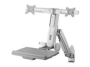 Amer Mounts AMR2AWS | Dual Combo Articulating Workstation Wall Mounts | Supports 24" LCD per Arm Amer Mounts AMR2AWS | Dual Combo Articulating Workstation Wall Mounts | Supports 24" LCD per Arm