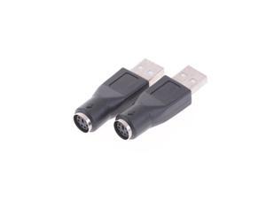 2pcs/lot USB Male For PS2 Female Cable Adapter Converter For Computers PC Laptop Notebooks Keyboard Mouse Black 2pcs/lot USB Male For PS2 Female Cable Adapter Converter For Computers PC Laptop Notebooks Keyboard Mouse Black