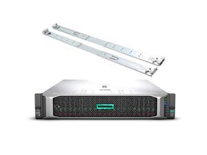HP ProLiant DL385 Gen10 Business Server Bundle with 2 EPYC 7302 16 Core 3.0GHz CPU, 256GB RAM, 7.68TB Enterprise SSDs, RAID, Rail Kit, Win Server 2019