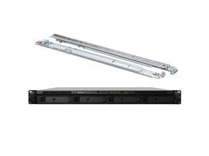 Synology RS1619xs+ Rackmount NAS Server - Xeon D-1527, 64GB RAM, 80TB HDD, 2TB NVMe SSD, 4x1GbE