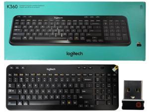 Logitech K360 Wireless USB Desktop Keyboard — Compact Full Keyboard, 3-Year Battery Life (Glossy Black) Logitech K360 Wireless USB Desktop Keyboard — Compact Full Keyboard, 3-Year Battery Life (Glossy Black)