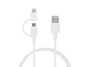 Team 2-in-1 Lightning And Micro USB Charging and Sync Cable White 100cm (WC02)