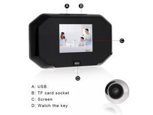 3 inch LCD HD Color Screen Doorbell Viewer Door Peephole 1 million pixels Camera Door Eye Video record 145 Degrees Night vision 3 inch LCD HD Color Screen Doorbell Viewer Door Peephole 1 million pixels Camera Door Eye Video record 145 Degrees Night vision