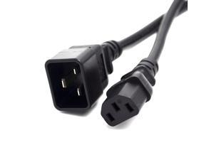 IEC 60320 C14 to C19 Extension Power cords,allow you to plug a device with a C20 inlet into a C13 receptacle,1.8m IEC 60320 C14 to C19 Extension Power cords,allow you to plug a device with a C20 inlet into a C13 receptacle,1.8m