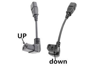 IEC 320 C14 Male to angle C13 Female Plug PDU/UPS Extension Power cable Up/Down angle PDU/UPS jumper Power cords IEC 320 C14 Male to angle C13 Female Plug PDU/UPS Extension Power cable Up/Down angle PDU/UPS jumper Power cords
