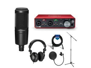 Focusrite Scarlett 2i2 2x2 3rd Gen+ Audio-Technica AT2020 + Pro Recording Bundle