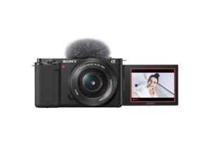 Sony ZV-E10 Mirrorless Camera with 16-50mm Lens, Black With iM30 Flash
