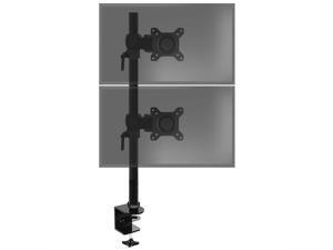 Duronic DM35V2X1 Double Twin LCD LED Vertical Desk Mount Arm Monitor Stand Bracket with Tilt and Swivel (Tilt ±15°|Swivel 180°|Rotate 360°) Duronic DM35V2X1 Double Twin LCD LED Vertical Desk Mount Arm Monitor Stand Bracket with Tilt and Swivel (Tilt ±15°|Swivel 180°|Rotate 360°)