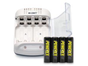 Maha MH-C204GT Smart Charger & 4x Powerex Precharged AA 2600 mAh Batteries, Case Maha MH-C204GT Smart Charger & 4x Powerex Precharged AA 2600 mAh Batteries, Case