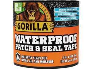 Gorilla 4 In. x 10 Ft. Waterproof Patch & Seal Repair Tape, Black 4612502