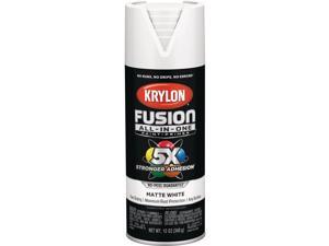 Krylon Fusion All-In-One Matte Spray Paint & Primer, White K02764007 Krylon Fusion All-In-One Matte Spray Paint & Primer, White K02764007